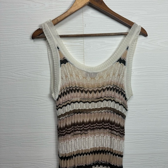 Missoni Beige and Brown Striped Midi Dress - Picture 10 of 14